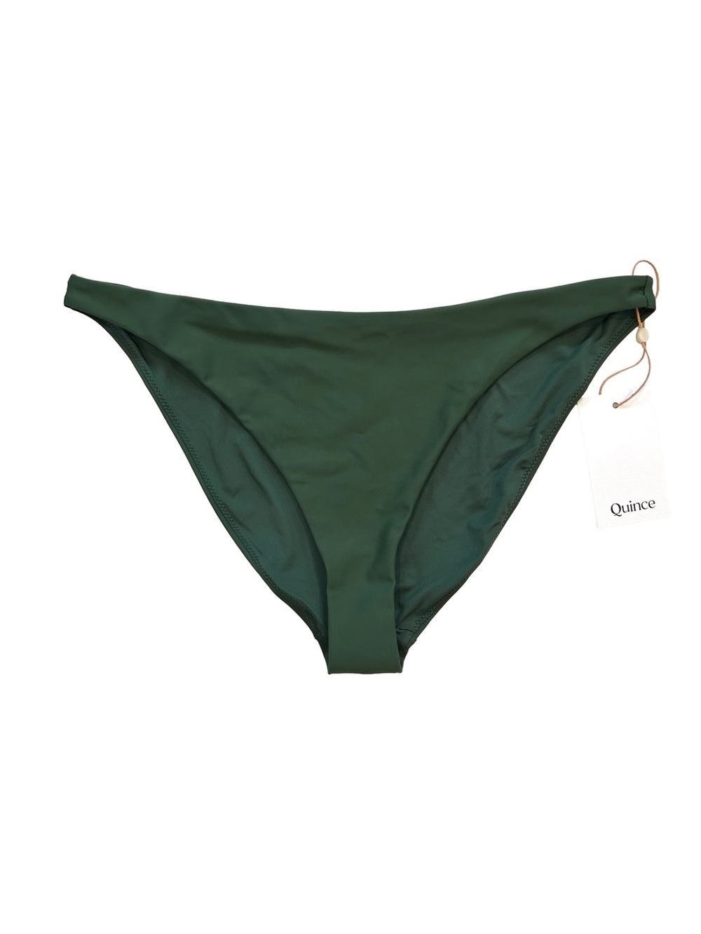 Quince Italian low rise bikini bottom M palm green beach vacation NWT